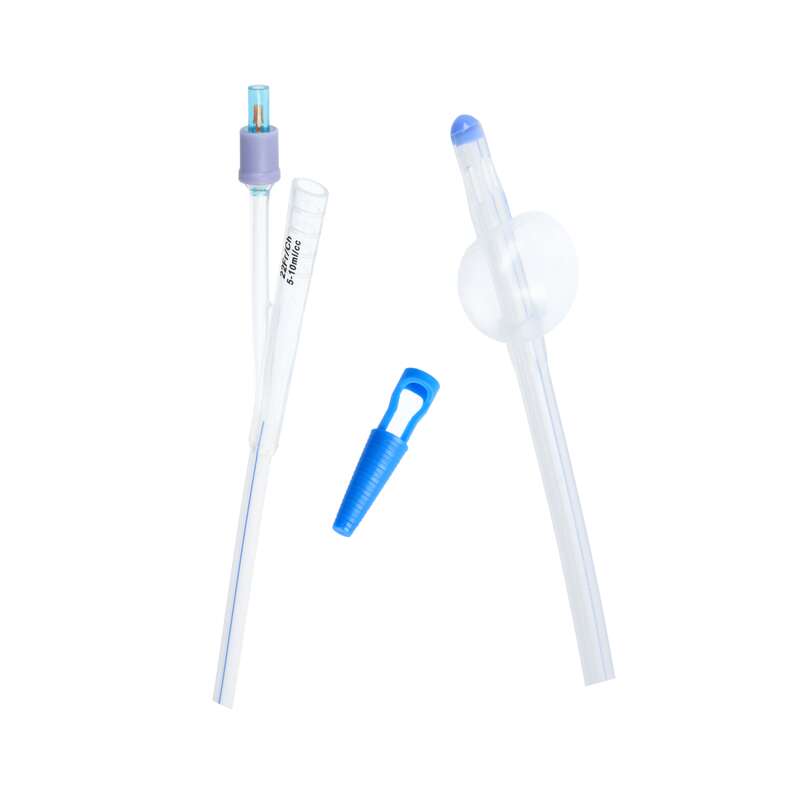 2-ходовий катетер Фолея CH 22 з пластиковим клапаном, 100% силікон, рентгеноконтрастний, ZARYS